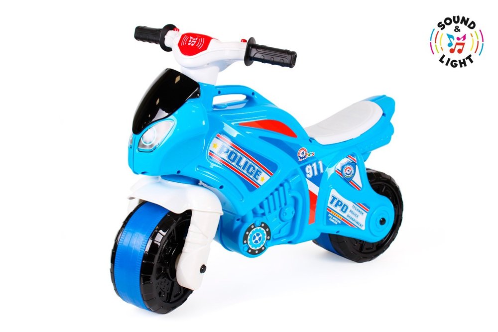 Blaues Polizeimotorrad 5781