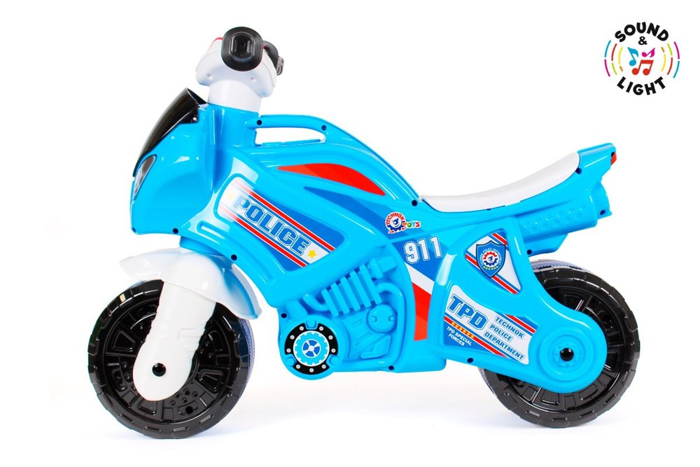 Blaues Polizeimotorrad 5781