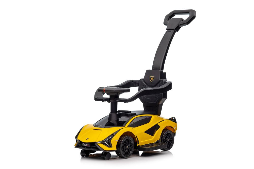 Lamborghini Sian Rutschauto mit Schiebestange Gelb