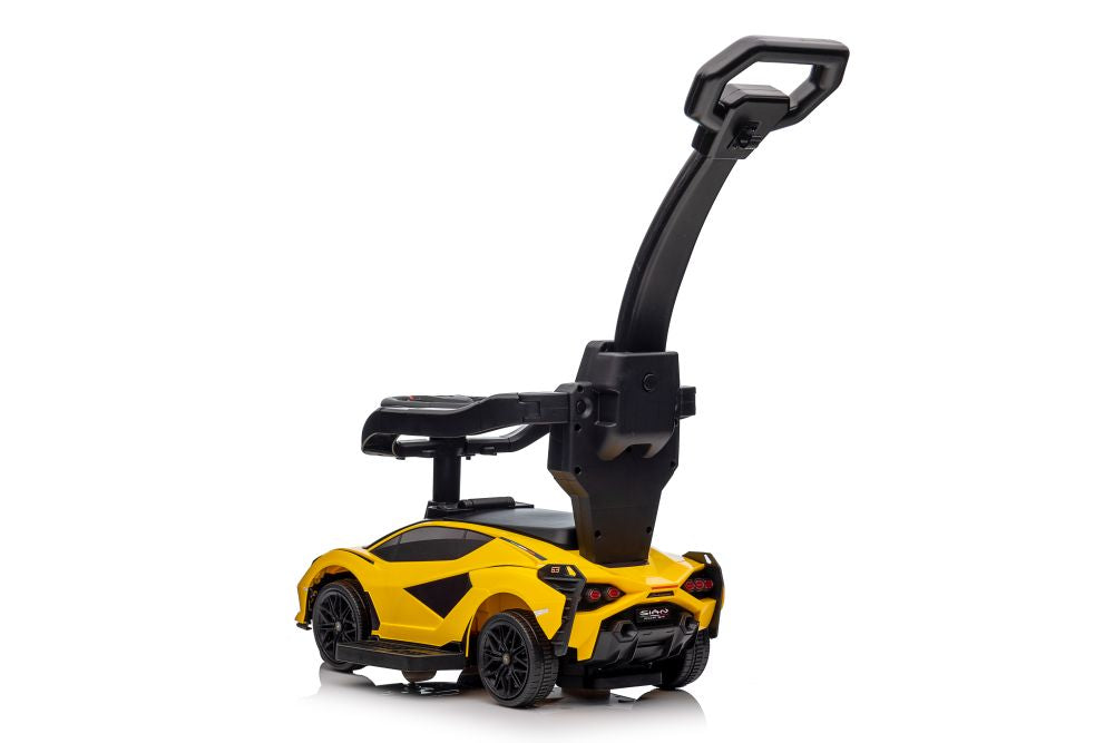 Lamborghini Sian Rutschauto mit Schiebestange Gelb