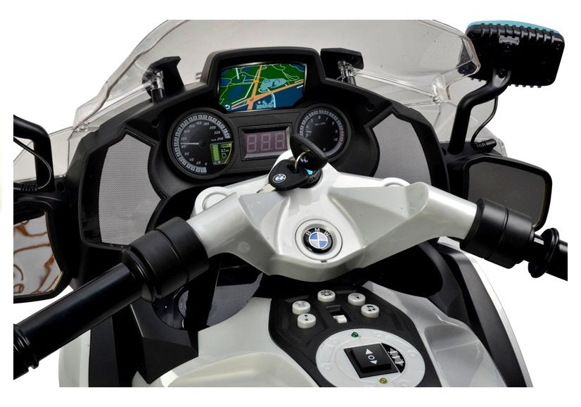 Motorcycle BMW Police Silver Headlight EVA Tires Motorcycle