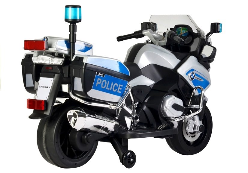 Motorcycle BMW Police Silver Headlight EVA Tires Motorcycle