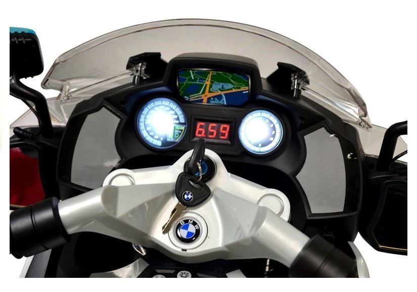 Motorcycle BMW Police Silver Headlight EVA Tires Motorcycle