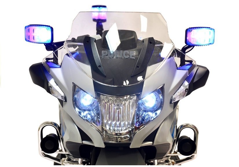 Motorcycle BMW Police Silver Headlight EVA Tires Motorcycle