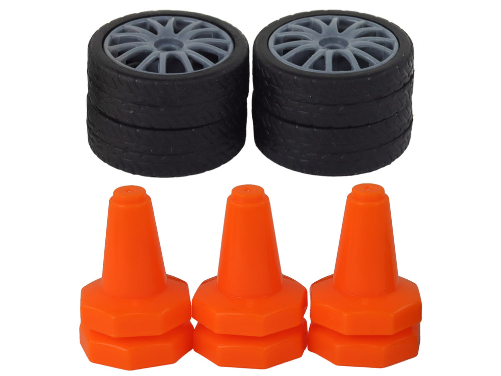 Ferngesteuerter Sportwagen R/C 1:24, graue, austauschbare Räder