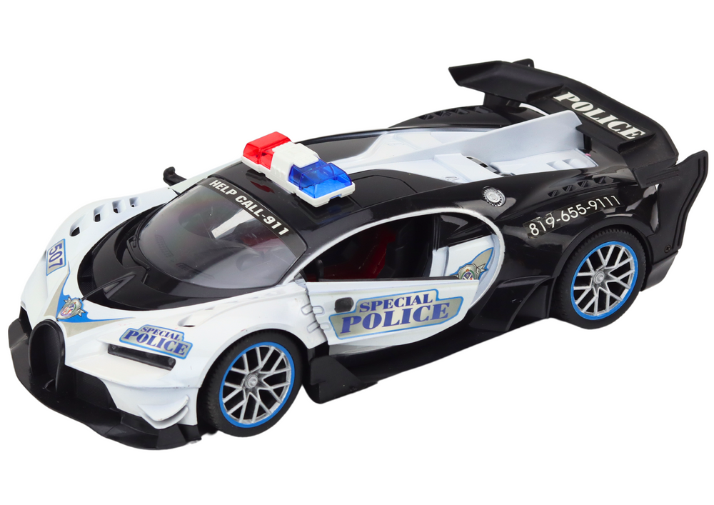 Ferngesteuertes RC-Polizeiauto im Maßstab 1:12 in Weiß