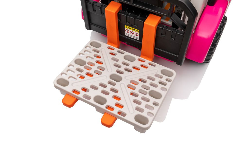 Batteriestapler XMX638 Rosa Kinderfahrzeug 12V 2x45W Elektromobil 2-6 km/h