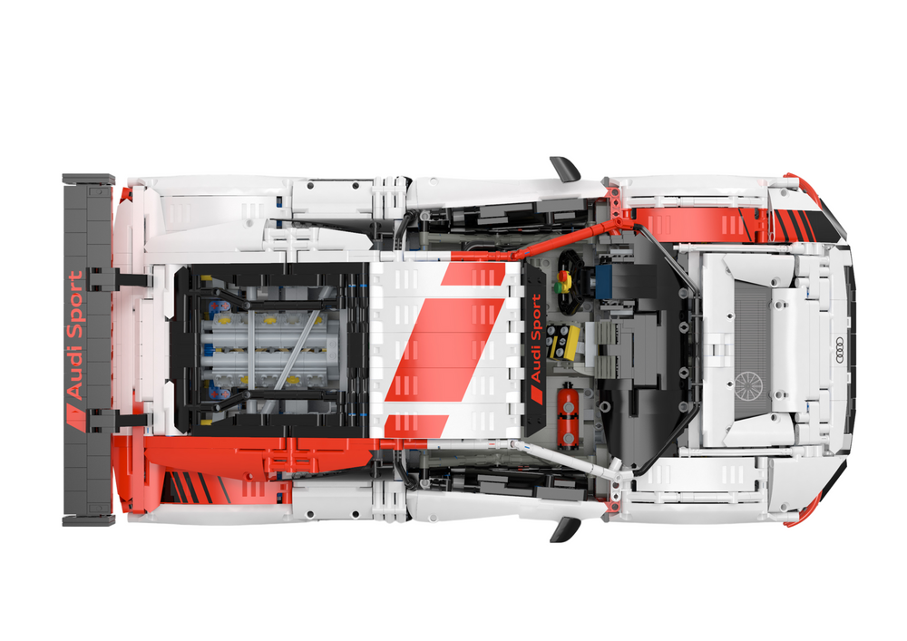 Bausteine Auto RC 1:8 Audi R8 GT3 Rastar Weiß 3322 Elemente