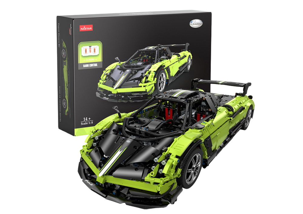 Bausteine Auto RC Rastar 1:8 Pagani Huayra BC Grün 2896 Elemente