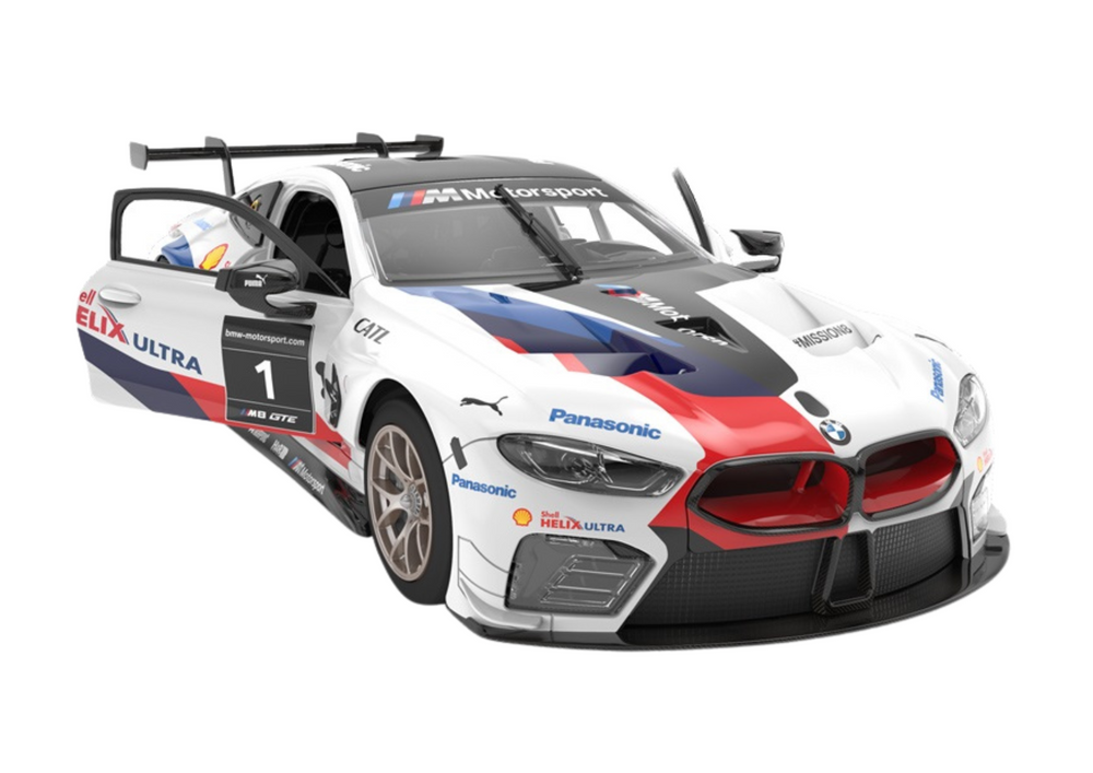 Bausteine Auto Rastar RC 1:18 BMW M8 GTE Weiß 66 Elemente