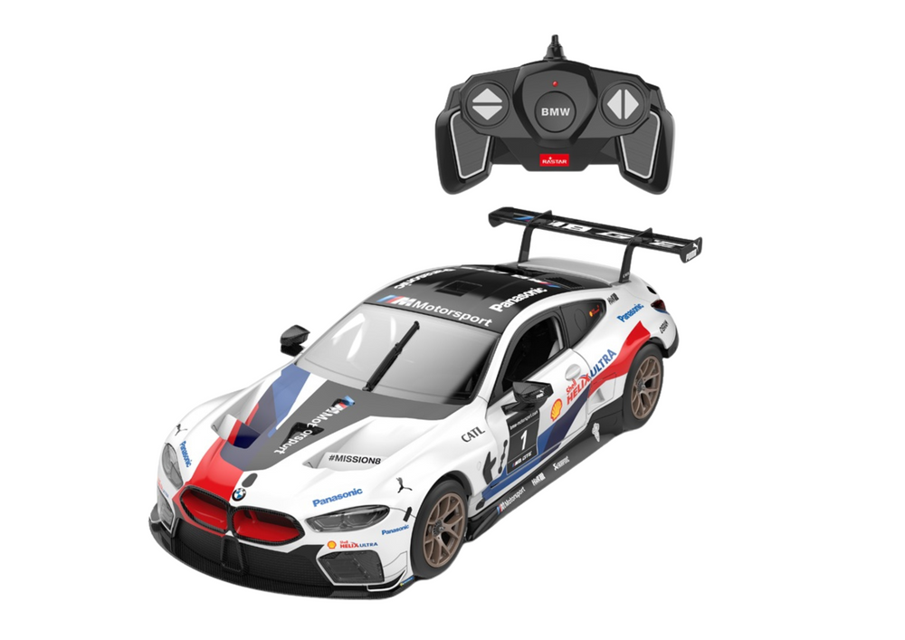 Bausteine Auto Rastar RC 1:18 BMW M8 GTE Weiß 66 Elemente