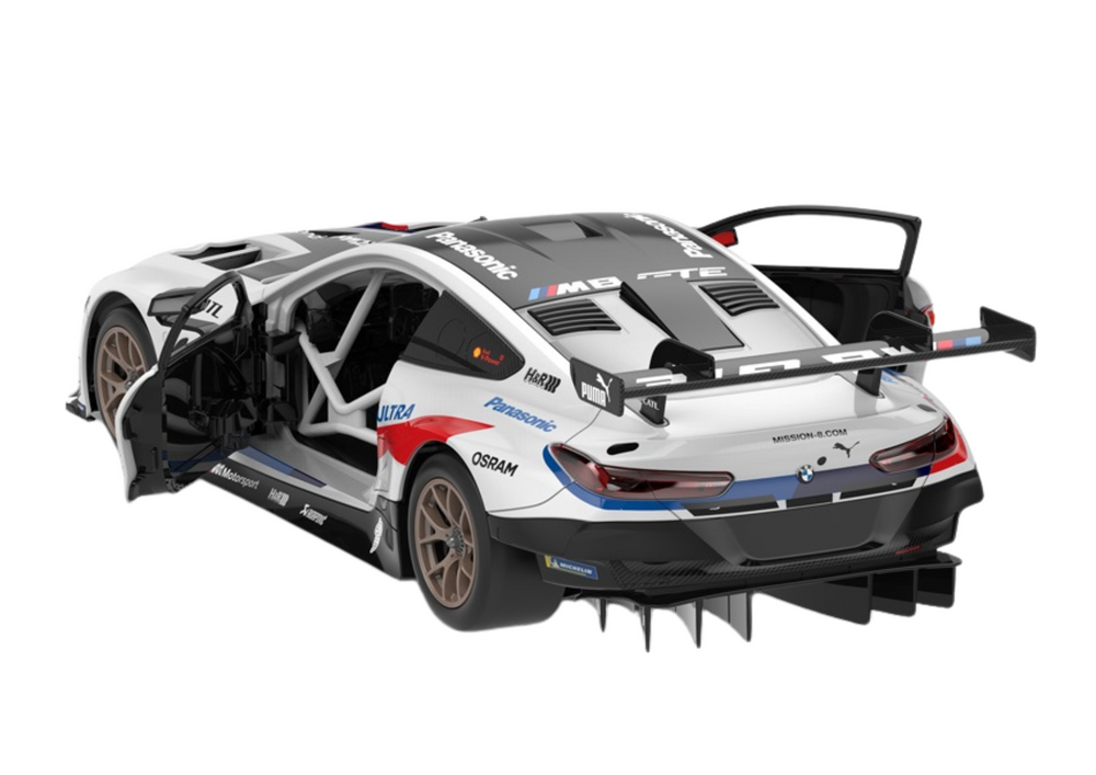Bausteine Auto Rastar RC 1:18 BMW M8 GTE Weiß 66 Elemente