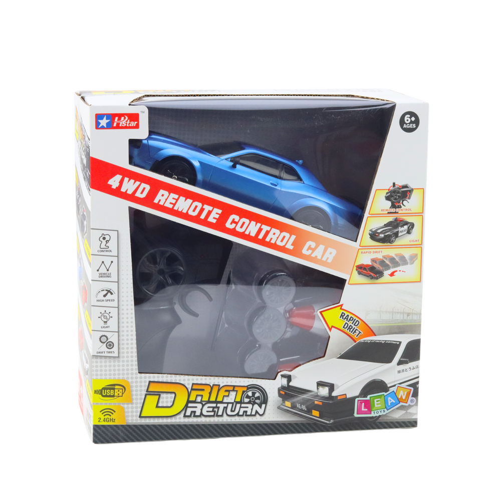 Sportwagen Drift Austauschbare Räder Ferngesteuerter RC 4WD Blue Sport