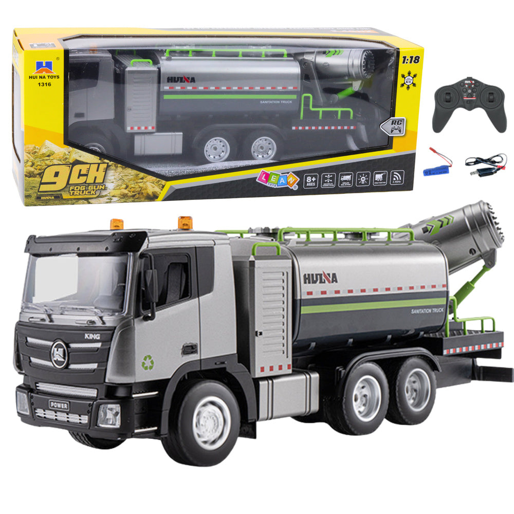 Ferngesteuerter RC-Tankwagen mit Wassersprüher Huina 1:18