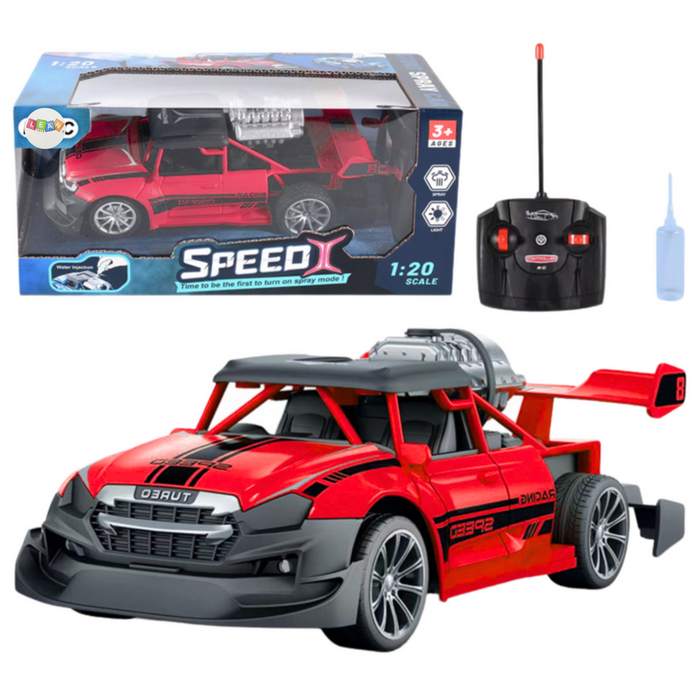 RC Ferngesteuertes Auto 1:20 Lichter Raucheffekt Rot