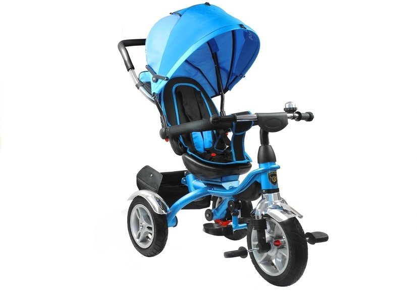 Tricycle PRO500 Blue large rubber wheels sunroof seat belts