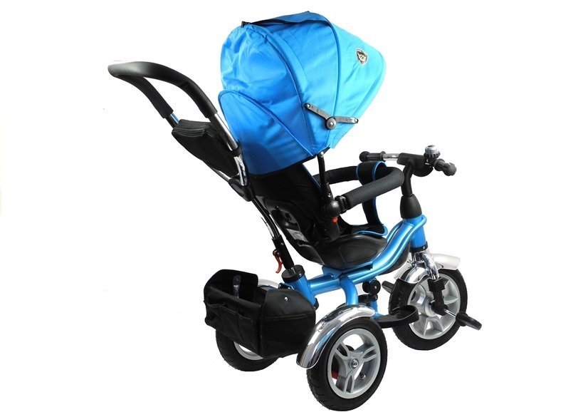 Tricycle PRO500 Blue large rubber wheels sunroof seat belts