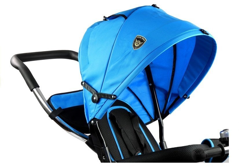 Tricycle PRO500 Blue large rubber wheels sunroof seat belts