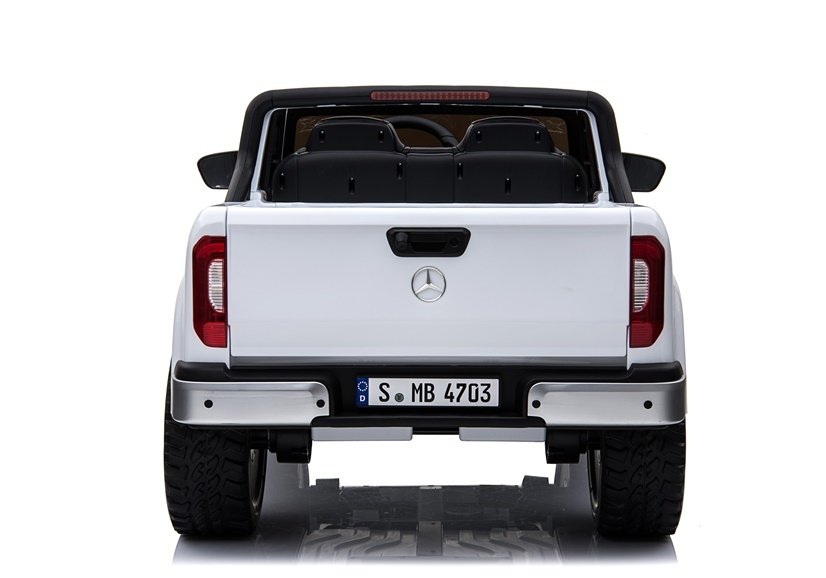 Electric Car Mercedes X White Leather Seat EVA Tires Children's Vehicle Car Vehicle