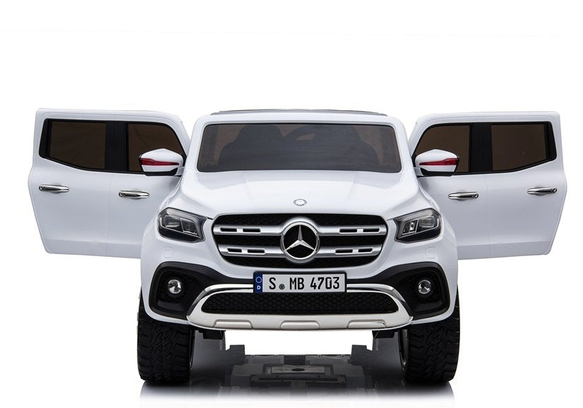 Electric Car Mercedes X White Leather Seat EVA Tires Children's Vehicle Car Vehicle