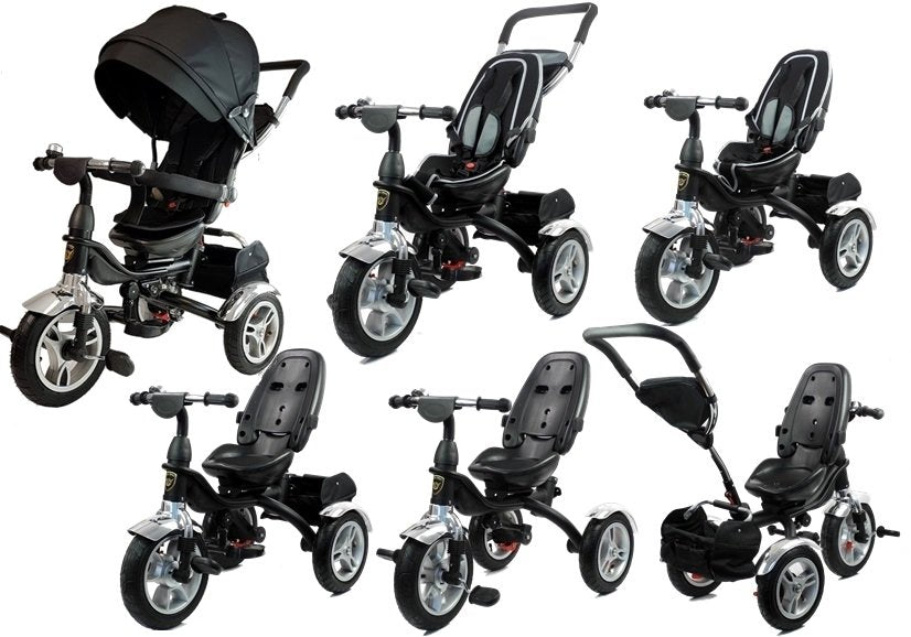 Tricycle PRO600 Black Handlebar Sunshade Shock Absorber Children's Tricycle