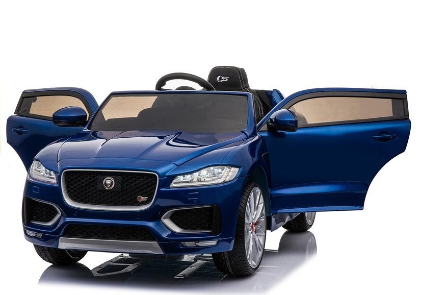 Children's vehicle Jaguar F- Pace Blue painted EVA tires Leather seat 2x45W vehicle