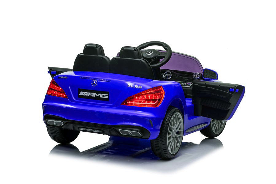 Elektro Kinderauto Mercedes SL65 S blau lackiert LCD