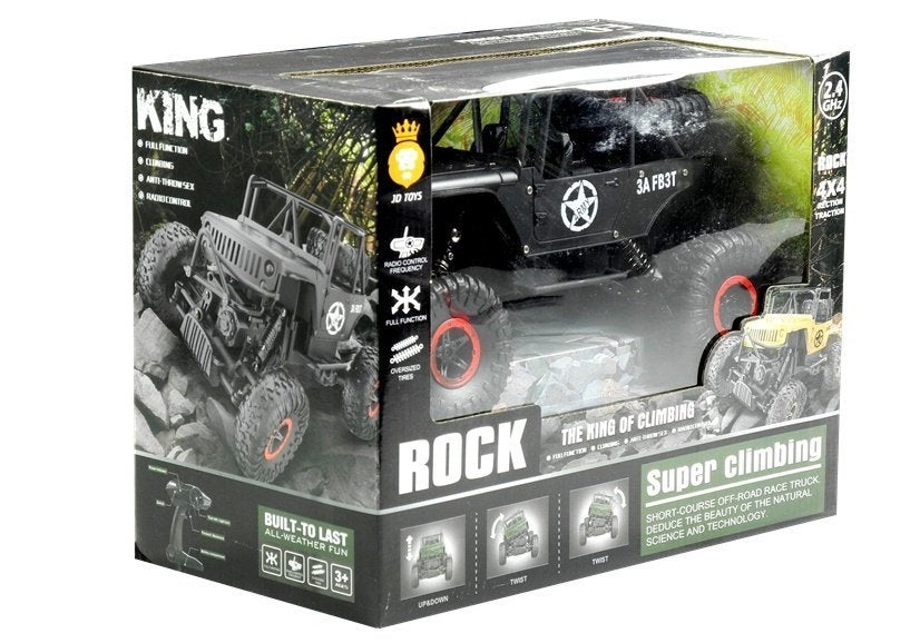 Ferngesteuertes Auto Jeep R/C 1:18 Schwarz Akkus Ladegerät Auto