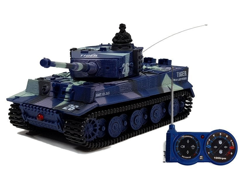 Ferngesteuerter RC-Panzer 1:72 Blau 35 MHz
