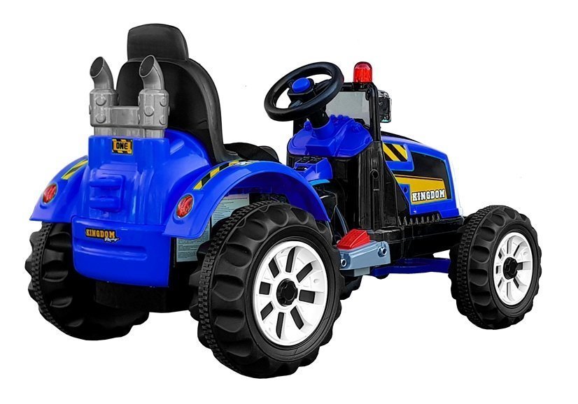 Elektrische Fahrt auf Traktor Kingdom Blau