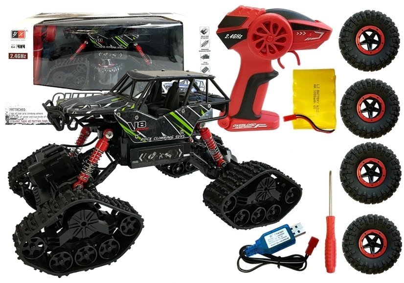Offroad R / C Auto 4x4 Schwarz mit grünem Muster