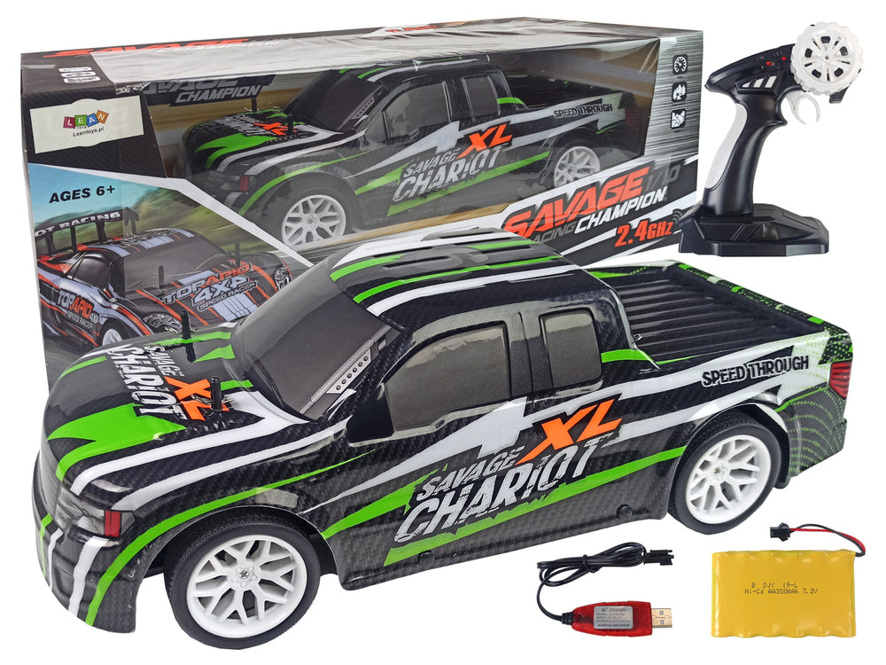 Ferngesteuertes Auto R / C Pick Up 15-20 km / h Grün