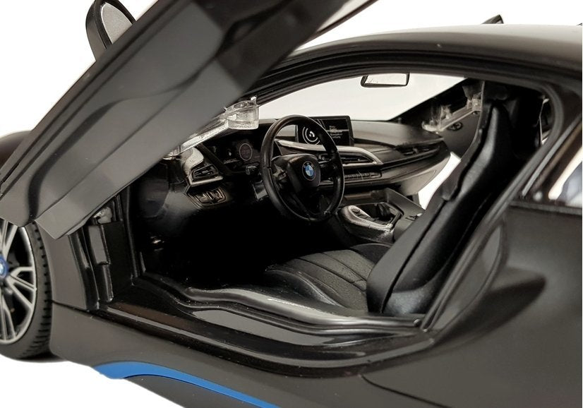 Auto R/C BMW i8 Rastar 1:14 Schwarz Automatik-Türen