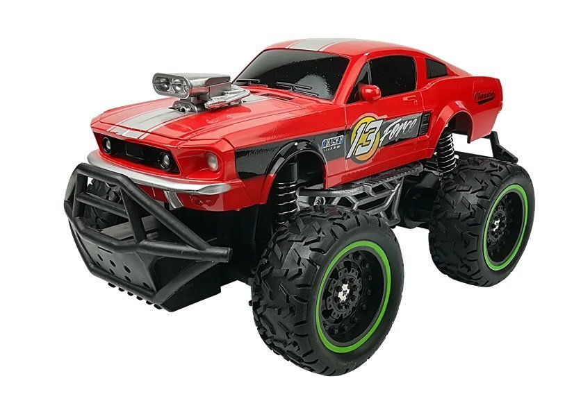 Ferngesteuertes Auto Offroad R/C rote hohe Räder