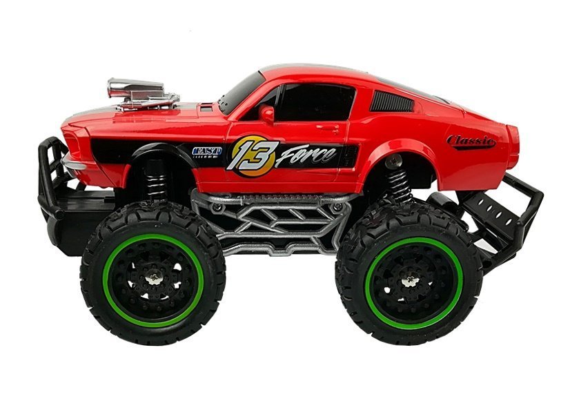 Ferngesteuertes Auto Offroad R/C rote hohe Räder