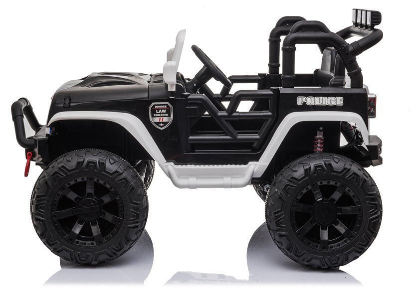 Elektro Kinderauto JC666 24V Polizei Weiß 2Sitzer