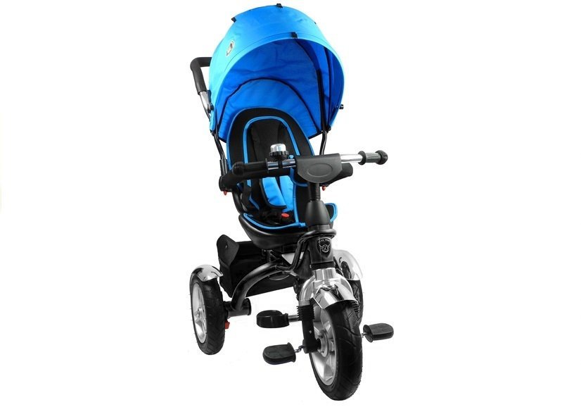 Tricycle PRO500 Blue large rubber wheels sunroof seat belts