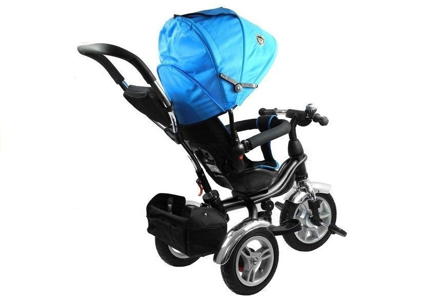 Tricycle PRO500 Blue large rubber wheels sunroof seat belts