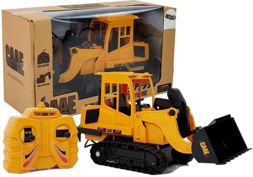 Batteriebetriebener Bulldozer-Bagger mit Fernsteuerung Kettenräder 1:36