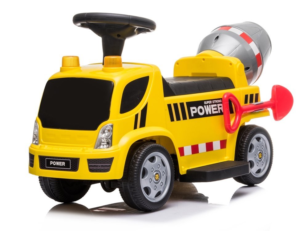 Battery-powered vehicle concrete mixer sounds