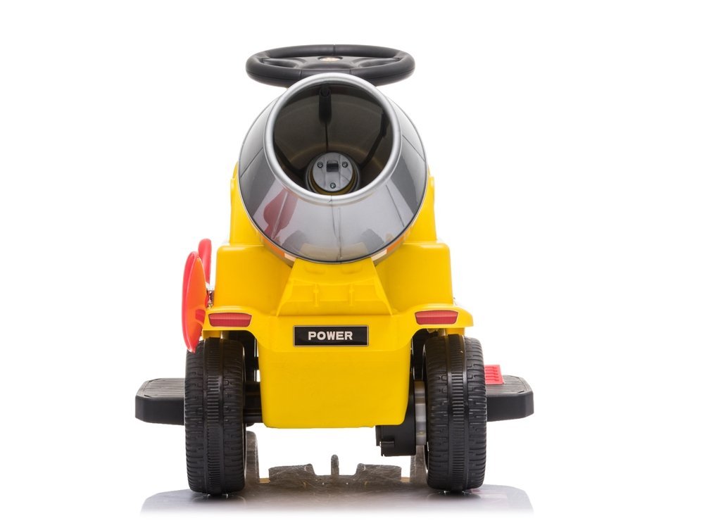 Battery-powered vehicle concrete mixer sounds