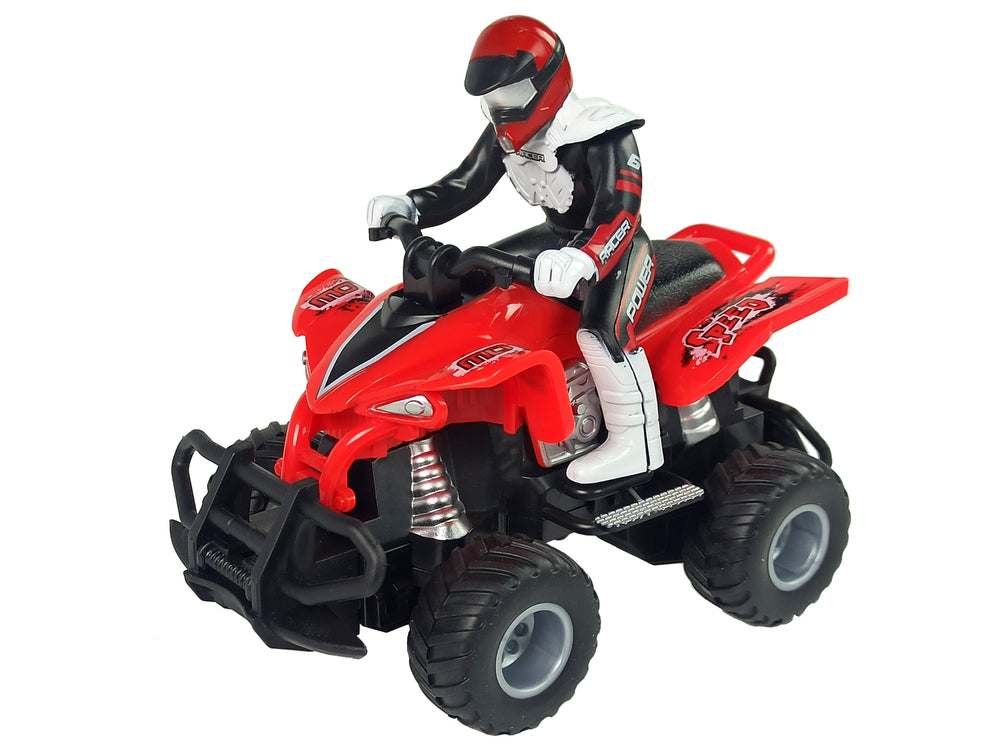 Ferngesteuertes Quad Rot 27 Mhz 1:16 mit Batterien