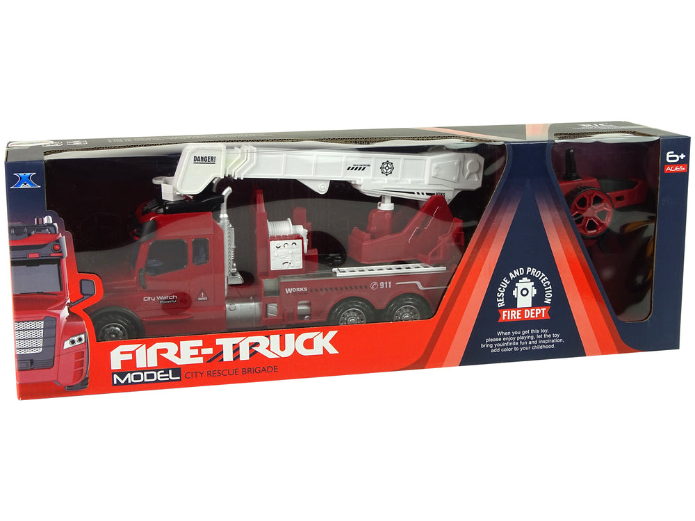 Ferngesteuertes Feuerwehrauto Ferngesteuert 2.4G Lichter Töne Rot