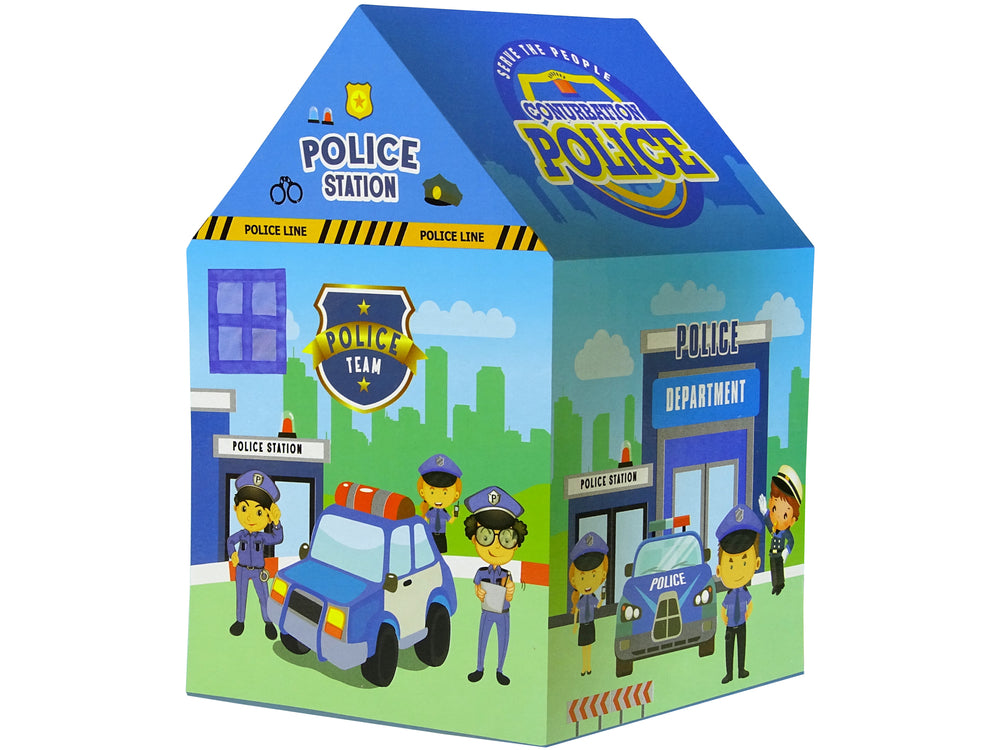 Polizeihauszelt für Kinder Blau