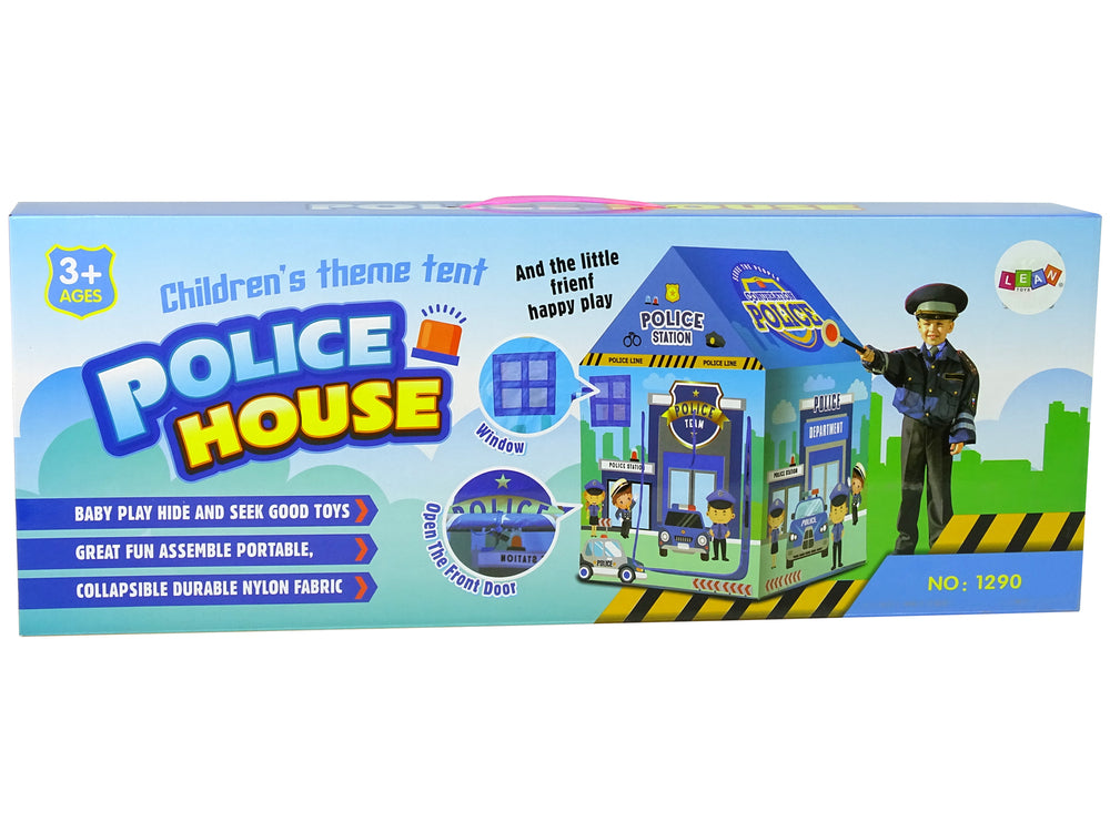 Polizeihauszelt für Kinder Blau