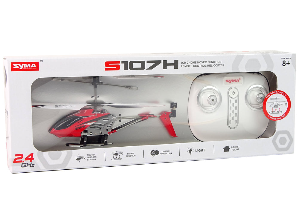 SYMA S107H Remote Control Helicopter 2.4G Red