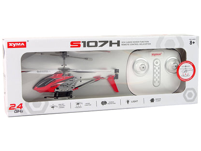SYMA S107H Remote Control Helicopter 2.4G Red