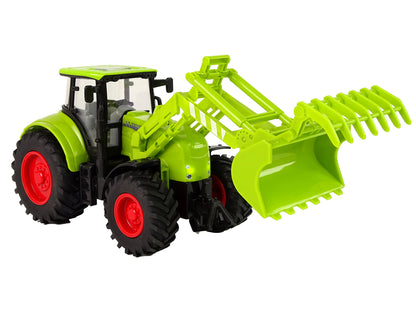 Large tractor with green wheel and friction drive