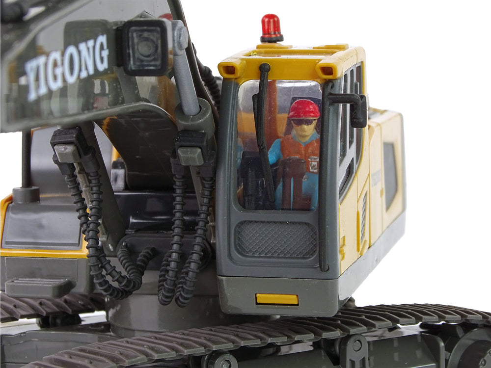 Raupenbagger 1:20, ferngesteuert, Gelb und Grau