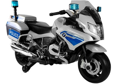 Motorcycle BMW Police Silver Headlight EVA Tires Motorcycle